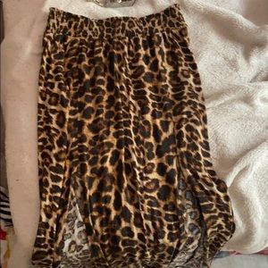 Cheetah print maxi skirt